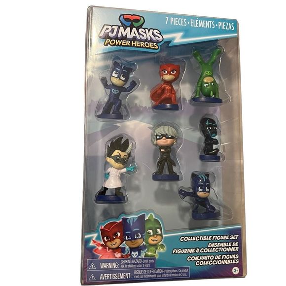 PJ Masks Power Heroes 7 Piece Collectible Figure Set Catboy‎ Owlette Romeo Gekko - Picture 1 of 2